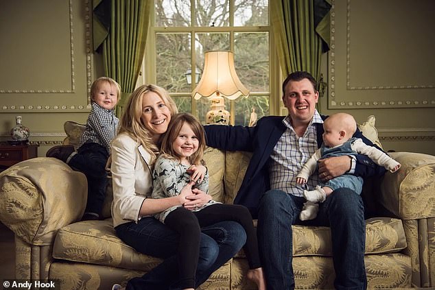 Victoria Wright, 36, from Nottingham, founded mental health charity Riders Minds with her late partner Matthew Riders.  The couple in the photo with their three children