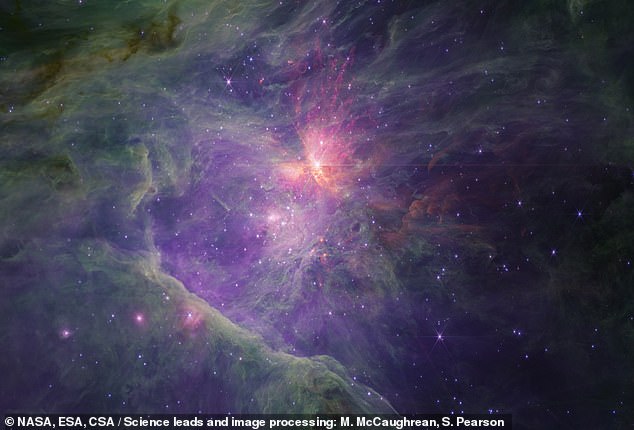 This stunning wide-angle image brought to us by the James Webb Space Telescope (JWST) shows the Orion Nebula, about 1,344 light-years from Earth.  It reveals the existence of JUMBOs - Jupiter-sized objects that are neither planets nor stars