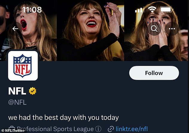 The NFL has explained why its social media channels have removed references to Taylor Swift