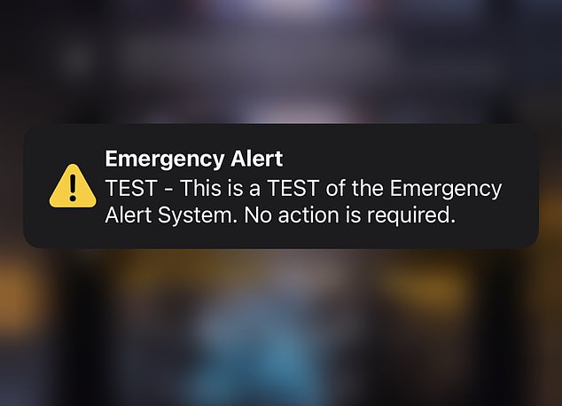 Every U.S. smartphone, television and radio will receive an alert Wednesday as part of a nationwide test for an emergency alert system