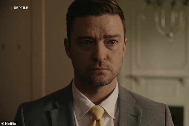 Split decision: Netflix fans have praised the platform's new murder mystery Reptile, despite the film doing poorly with critics (Photo: Justin Timberlake as Will Grady)