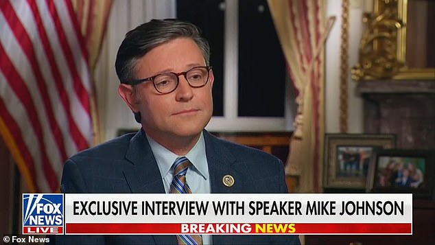 Speaker of the House of Representatives Mike Johnson sat down with Sean Hannity for an interview at the Capitol on Thursday