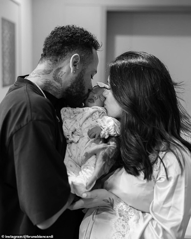 Brazilian star Neymar and his partner Bruna Biancardi have announced the birth of their daughter Mavie.