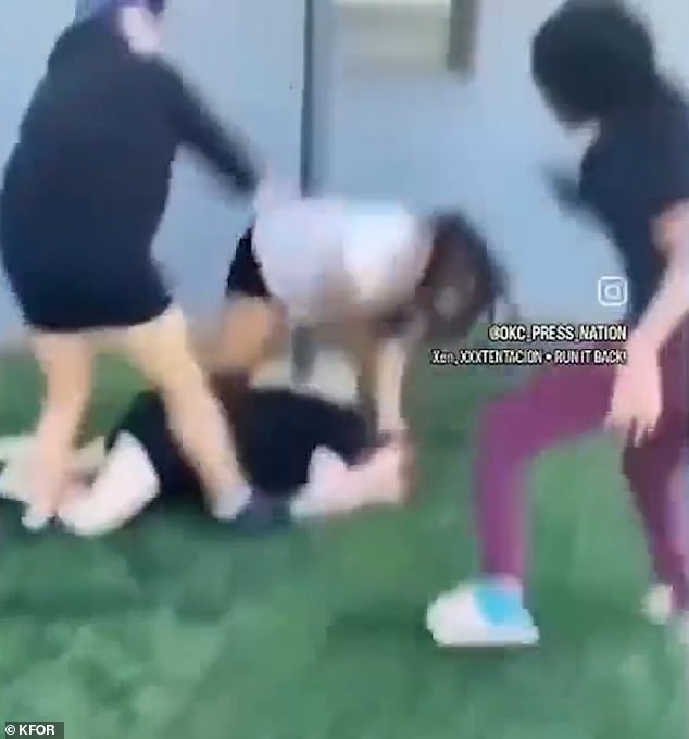 Three young girls are wanted after a violent attack on a teenage girl in Oklahoma City was shared on social media