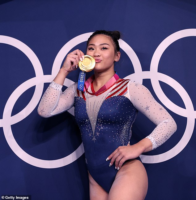 Lee rose to fame after winning the all-around individual gold medal at the 2020 Tokyo Olympics (pictured)