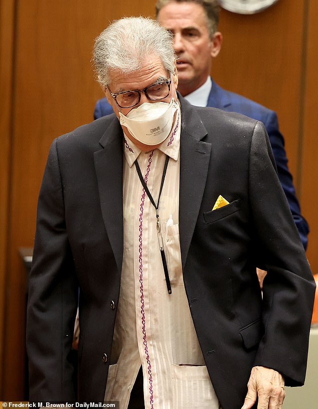 George Tyndall, 76, was found dead in his home on Wednesday.  He is pictured here appearing before a judge at the criminal court building in downtown Los Angeles on August 25