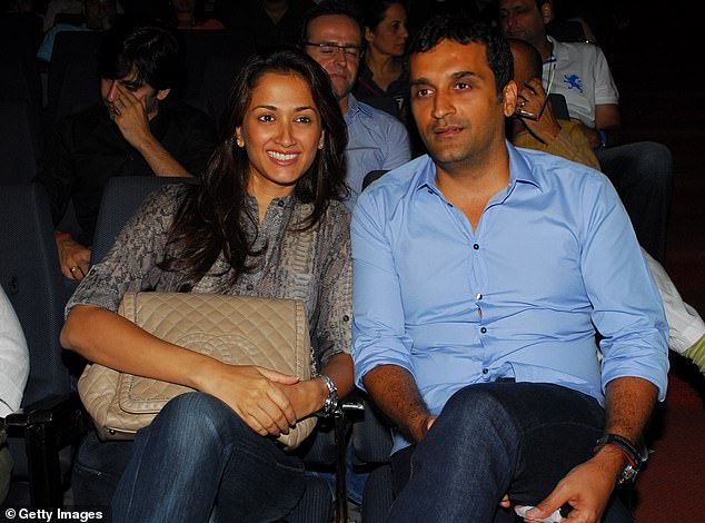 Bollywood actress Gayatri Joshi and her husband Vikas Oberoi (pictured in 2011) escaped injuries in the crash