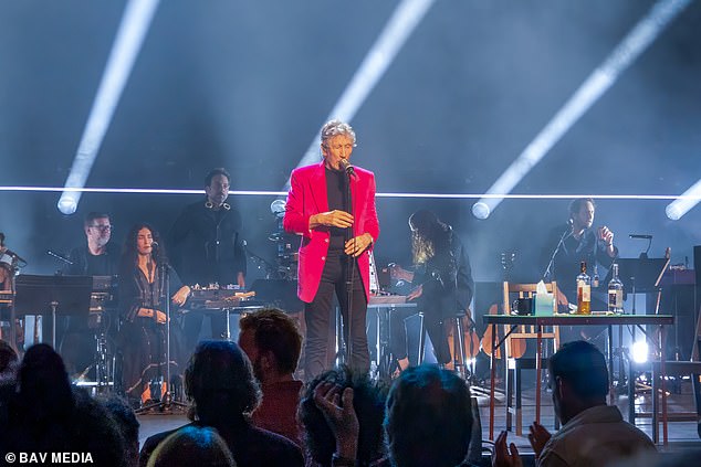 Photo shows Roger Waters at the London Palladium last night at the first of two dates there