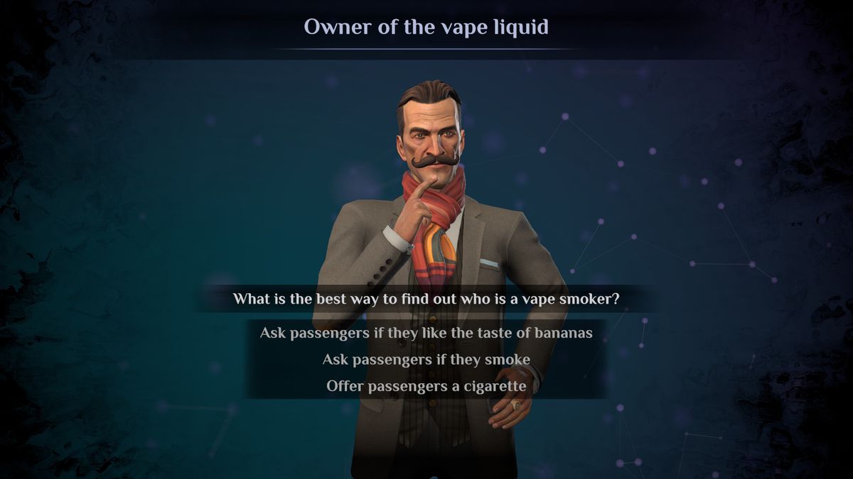 Hercule Poirot reveals the identity of the owner of the vape in the East End murder