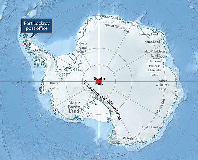 A location map showing where the external post office is located