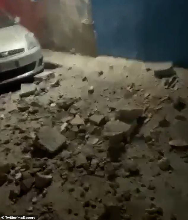 A magnitude 4.0 earthquake shook Italy's volcanic Campi Flegrei region west of Naples yesterday as shocked residents posted videos of cars being pelted by debris during the worst of the tremors.