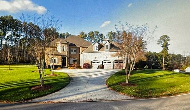 A photo of the home, owned by the NFL and Titans star, before it collapsed