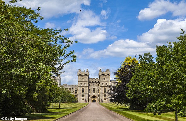 The mischievous king is watched over as he takes his wheels for a spin on 100 acres of private grounds at Windsor Castle