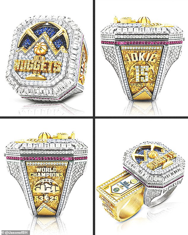 The Denver Nuggets received championship rings with several special features