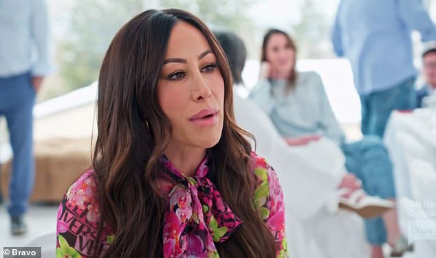 Party Host: Angie Katsanevas confronted Monica Garcia about her part in spreading rumors about her husband on Tuesday's episode of The Real Housewives of Salt Lake City on Bravo