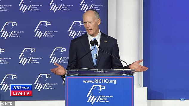 Sen. Rick Scott (R-Fla.) blasted progressive members of Congress for their anti-Israel comments.  “We have people who are elected to our country to represent us, who are paid with our tax dollars, and who say the most insane and anti-Semitic things,” he said.