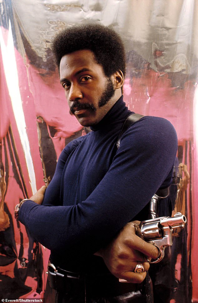 Iconic role: Roundtree first starred as detective John Shaft in 1971's Shaft, directed by photographer and composer and filmmaker Gordon Parks, with a classic soundtrack recorded by Isaac Hayes