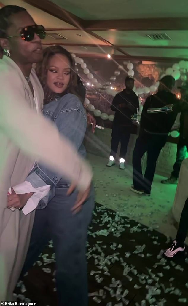 Birthday coup!  Rihanna, 35, was seen gently dancing on boyfriend A$AP Rocky as she threw him an unforgettable 35th birthday party on a lavish boat in new videos posted to Instagram on Sunday