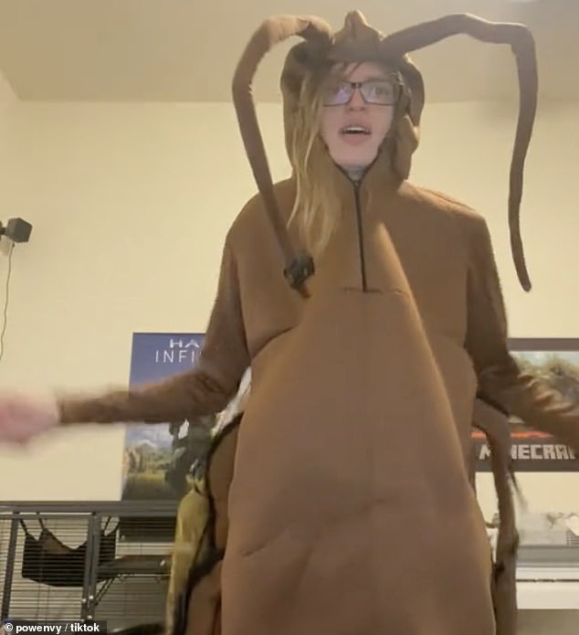 Roblox streamer and social media personality powEnvy (pictured) has taken over his cockroach content pages.  He has documented all the cockroaches he found in his bedroom and has even decided to feed the cockroaches to his pet rats.  He bought this cockroach costume to wear to a Halloween party