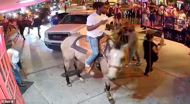 Unruly crowds poured out of a bar in a New Orleans neighborhood — including people on horseback — as out-of-control Halloween celebrations destroyed the streets and enraged residents