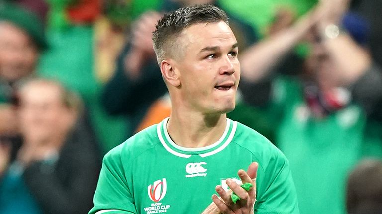 Johnny Sexton signed as an Irish player following the defeat to New Zealand.