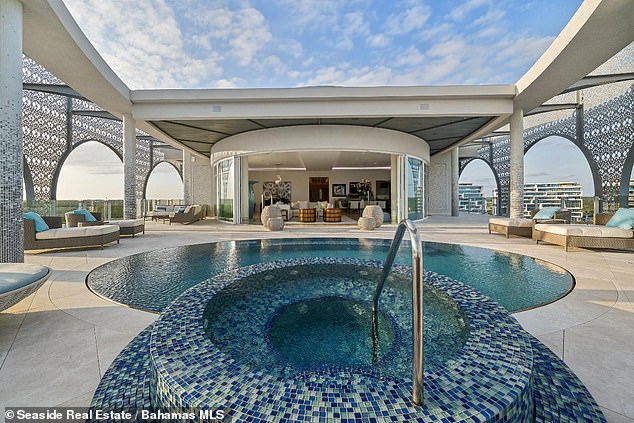 The 31-year-old's penthouse in the Albany marina.  He established the company's headquarters there in the Bahamas