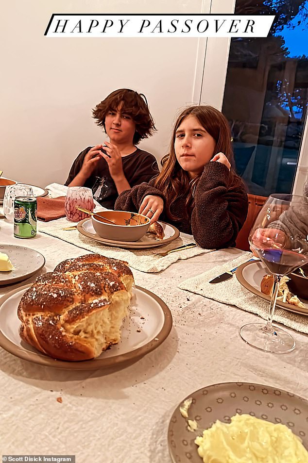 Holiday: And earlier this year he documented his Passover celebrations at home