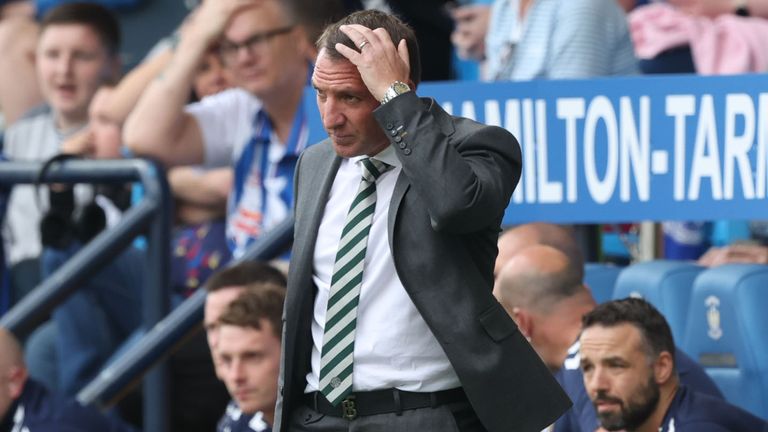 Celtic manager Brendan Rodgers saw his team eliminated at Kilmarnock