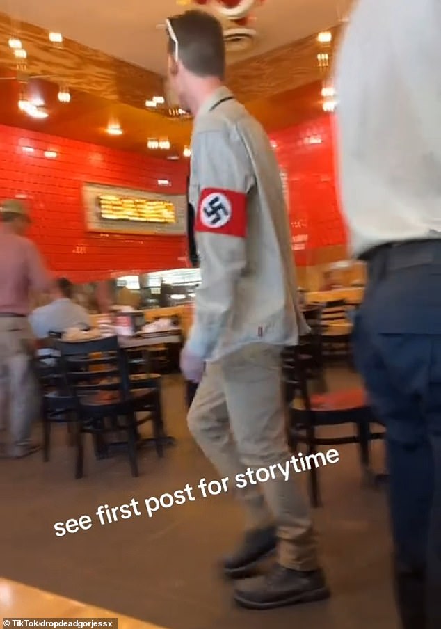 A group of people in Nazi costumes dined at Torchy's Tacos in Fort Worth, Texas on Sunday.