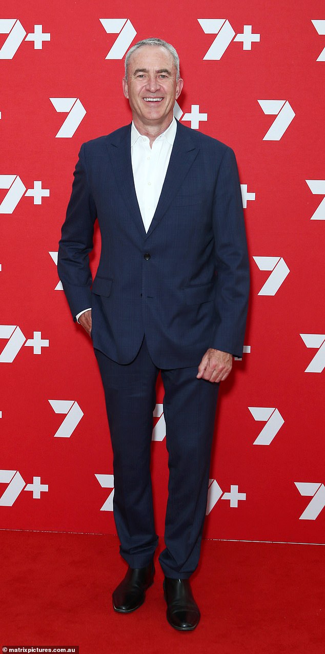 Mark Beretta was dapper as he stepped out at the Channel Seven Upfronts in Sydney on Wednesday night.