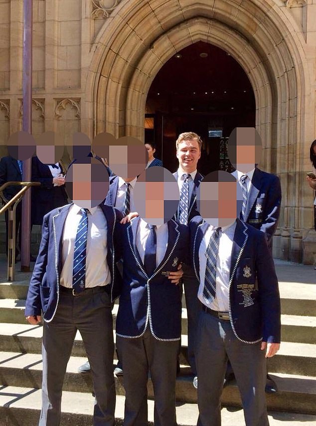 Paul Thijssen is pictured in 2017, graduating from St Andrew's Cathedral School.  The photo was captioned: 