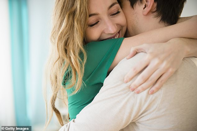 Just being in the presence of your romantic partner – even if you've just had a nasty argument – ​​can provide powerful health benefits, a study suggests (stock image)