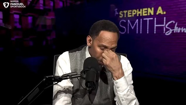 Stephen A. Smith made a tearful admission about how his mother's death affected him