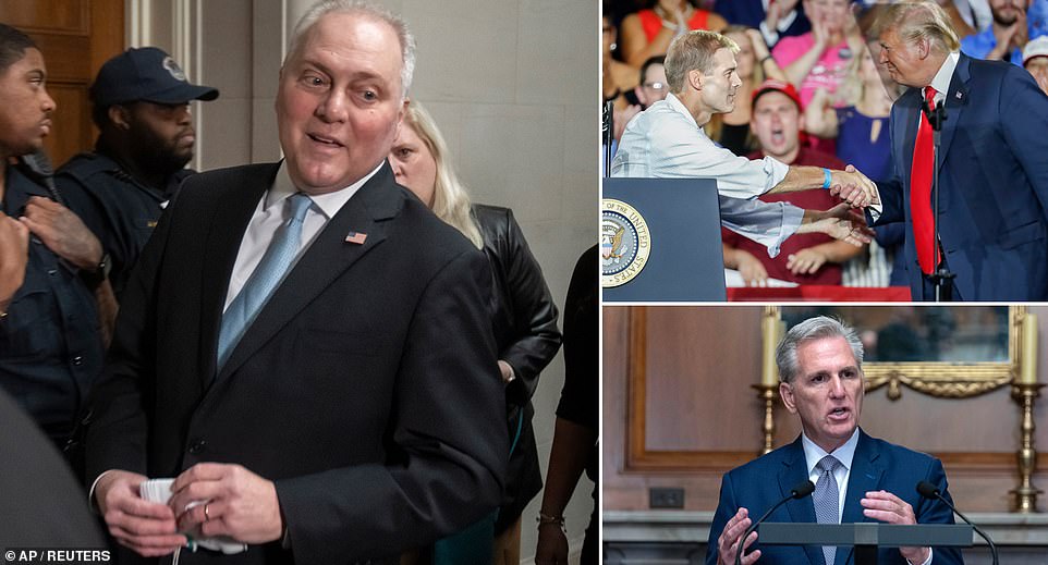 No. 2 House Republican Steve Scalise won the GOP nomination for speaker, clearing the way for a vote to make the election official.  Republicans held a secret, closed-door vote Wednesday morning after days of drama and infighting.  Scalise, who is battling blood cancer, beat House Judiciary Speaker and Trump ally Jim Jordan by a 113-99 vote.