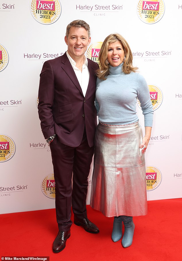 Friends: Kate Garraway enjoyed a night out with her Good Morning Britain co-host Ben Shepard