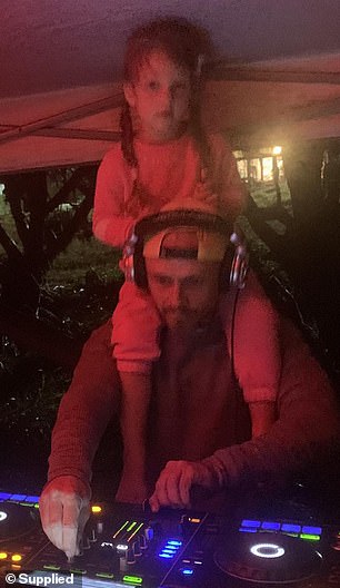 Mr Dee, a part-time DJ, recently did an evening set on the beach with Paige on his shoulders