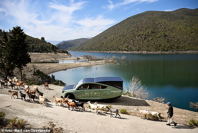 By opening the solar panel canopy, Stella Terra can charge more efficiently and provide its drivers with some much-needed shade on a sunny day