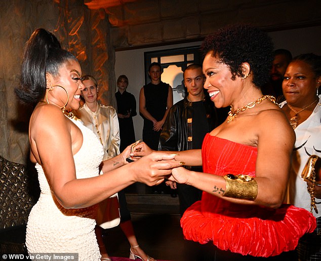 Friends: Taraji P.  Henson and longtime friend Regina King, who were absolutely giddy with excitement, got to hang out for most of the night