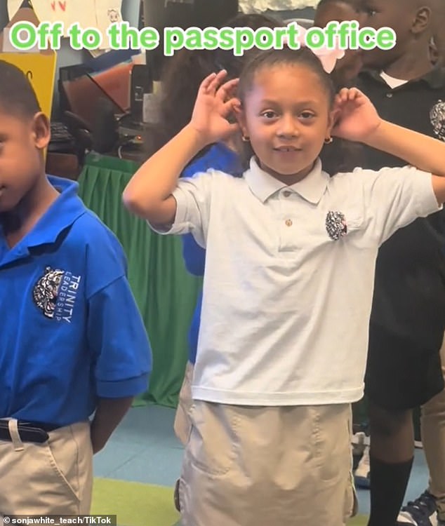 Sonja White shared a video of herself creating fake passports, boarding passes and an entire air travel simulation for kids to raise awareness of Hispanic Heritage Month and improve their money handling skills.