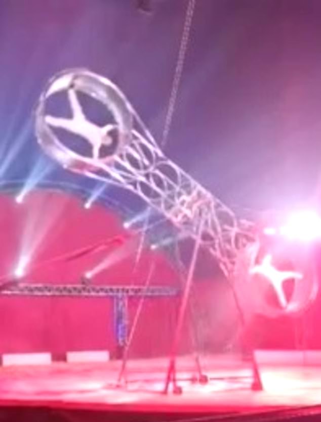 Raul Alexander, 25, fell from the 'Wheel of Death' (pictured) during a September 30 performance in Hungary