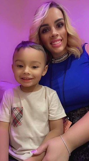 Jessica Weaver (right), 35, has been charged with negligence and was arrested in connection with the drowning of her son on August 30 and charged with injury to a child by negligence