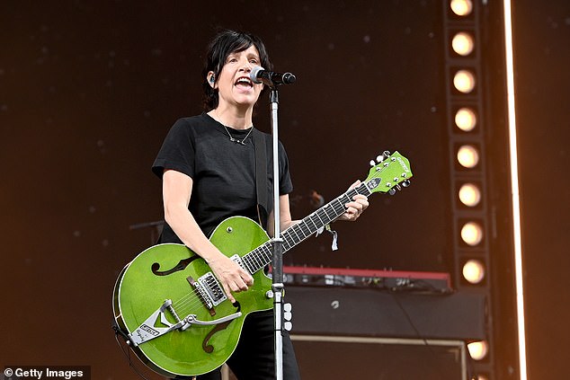 Awkward: It comes after Sharleen (pictured at Glastonbury in June) revealed the 'worst thing' she's ever done in her life, as she told how she got her own back from a rude customer