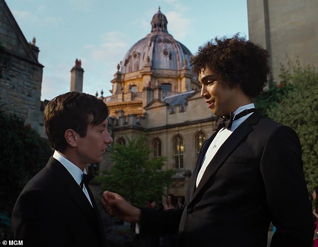 Saltburn, an aristocratic satire starring Barry Keoghan (left), premiered last night at the London Film Festival