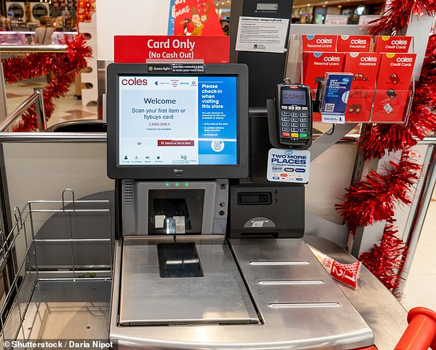 The Real Reason Self-Checkouts Revealed Mirrors: According to several studies, people are much less likely to do something bad when they can see their own reflection (stock image)