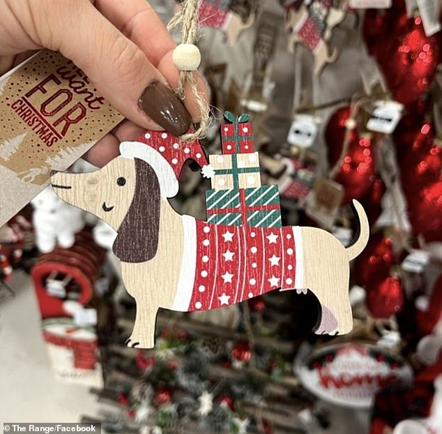 Range customers are 'crying' over rude Christmas decoration (pictured) - and even the store is 'shocked'