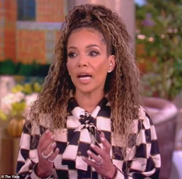 Sunny Hostin, 55, was in the middle of a conversation about Palestine when the daytime show suddenly had to go to a commercial break