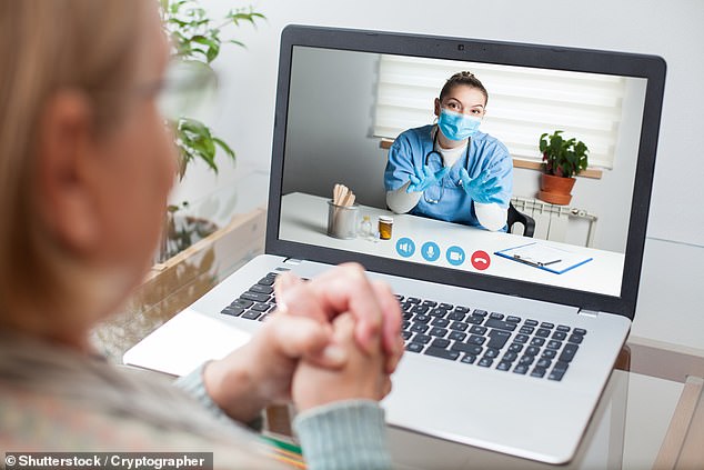 Of the approximately 28 million GP appointments in England in August, almost 600,000 were made online or via video call (Stock Image)