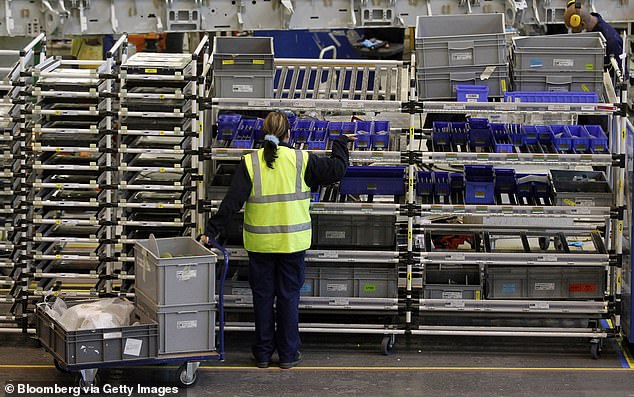 The scandal has rocked the aviation industry, with parts ranging from small nuts and bolts to all-important turbine blades potentially failing.  Pictured: production of parts for an Airbus A320 wing