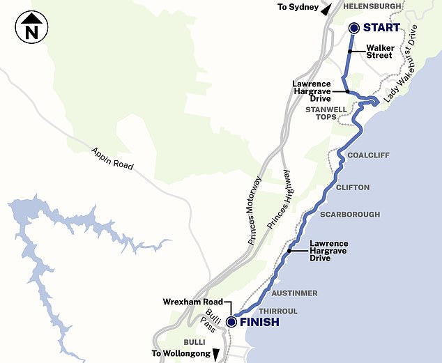 The line ran through Wollongong so racers could stay on track.  The UCI Cycling World Championships is an annual cycling event involving more than 1,000 riders