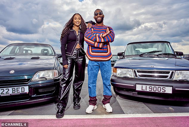 The new car show to replace Top Gear?  Tinie Tempah (right) will present a new car series called Bangers: Mad for Cars on Channel 4 from tonight. His co-host is F1 analyst and stunt driver Naomi Schiff (left)